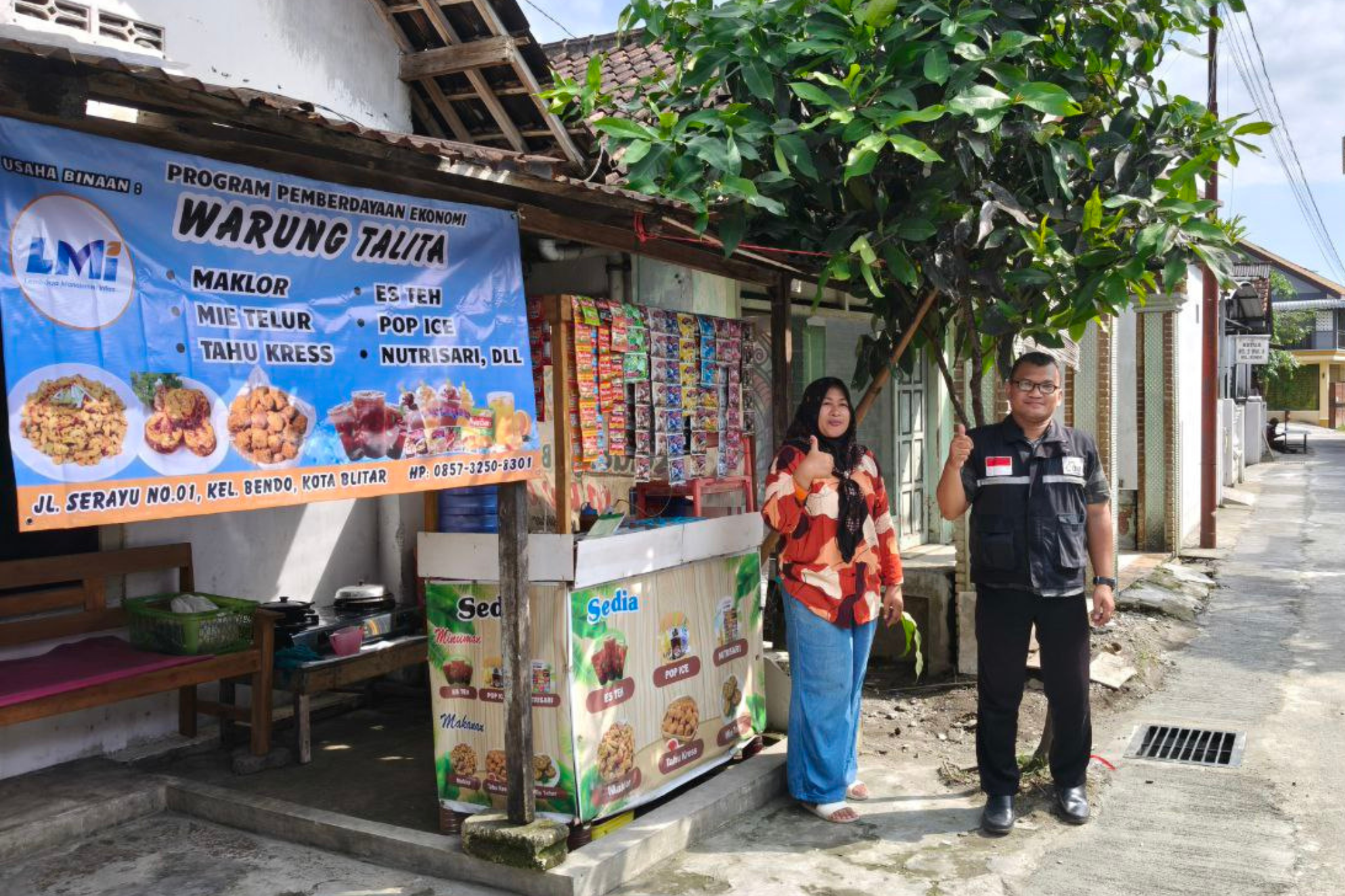 Woman holding donation box